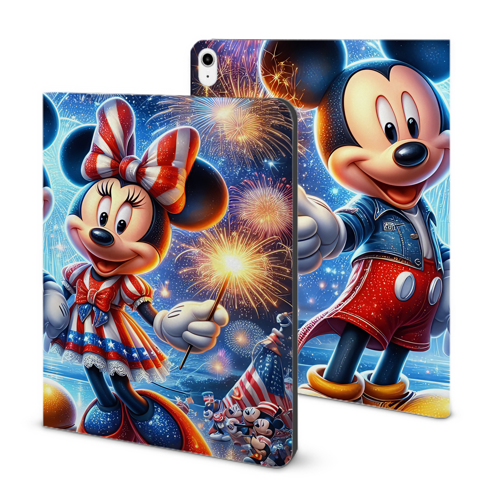（画像用） ミッキーマウス Mickey Mouse IPadケース ペンホルダー付き ブックスタイルデザイン